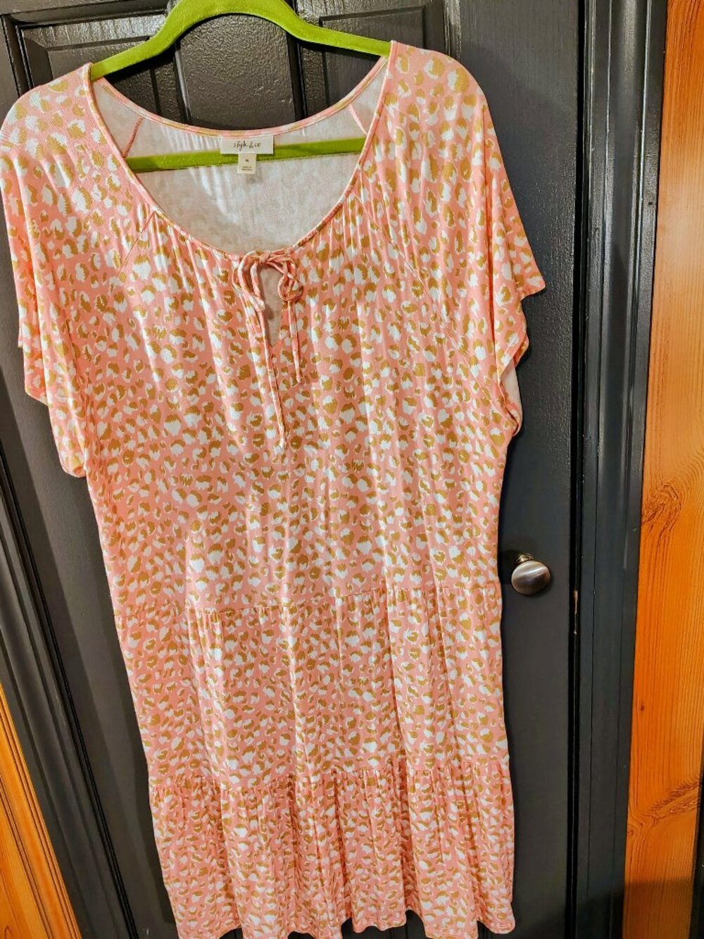 Sundress Peach and white Style and Co. XL